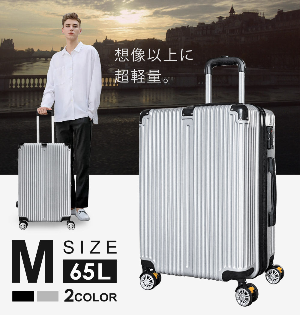 【当店限定180日延長保証】 Sun Ruck スーツケース Mサイズ 4泊-7泊 65L キャリーケース キャリーバッグ 旅行バッグ トランク トランクケース キャスター 軽量 TSAロック ストッパー付き SR-DT065