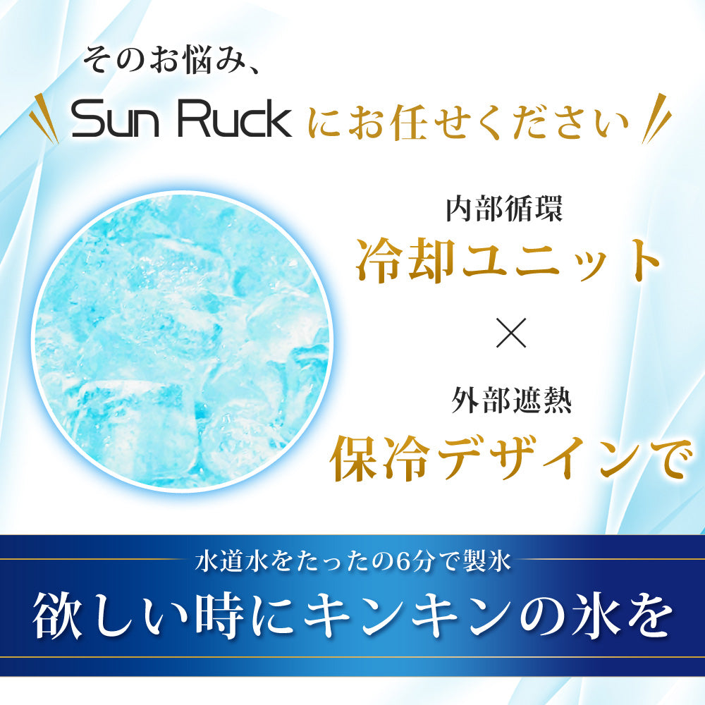 【当店限定180日延長保証】 Sun Ruck 高速製氷機 最短6分 家庭用 高速製氷 丸型氷 スコップ付き 自動製氷機 高速製氷機 自動製氷機 短時間 時短 高速 アイス 氷 卓上 コンパクト アイスメーカー SR-HIM01-SV SR-HIM01-BK