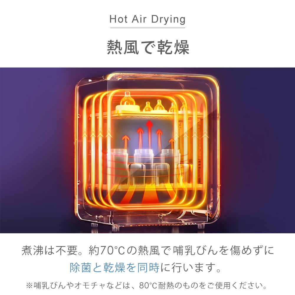 【当店限定180日延長保証】 SunRuck 哺乳瓶除菌乾燥機 トリプル除菌 静音 哺乳瓶 除菌 乾燥 除菌乾燥機 乾燥器 哺乳びん 大容量 ベビー ベビー用品 赤ちゃん 子育て 乳児 新生児 出産準備 SR-WT028-W2 生活家電