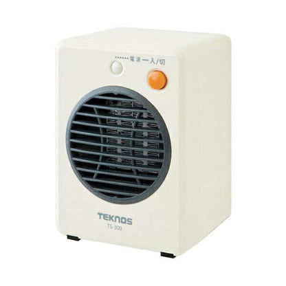 セラミックヒーター 小型 転倒時自動OFF 温風による循環暖房効果 300W ミニセラミックヒーター 電気ヒーター 足元ヒーター 卓上 コンパクト 冬 足元暖房 暖房器具 TEKNOS(テクノス) TS-301 TS-311 TS-321 季節家電