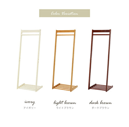 ハンガーラック 幅50cm シンプル L字型 木製 コンパクト スタイリッシュ インテリア すっきり VR-7216LBR 【【代引/同梱不可】