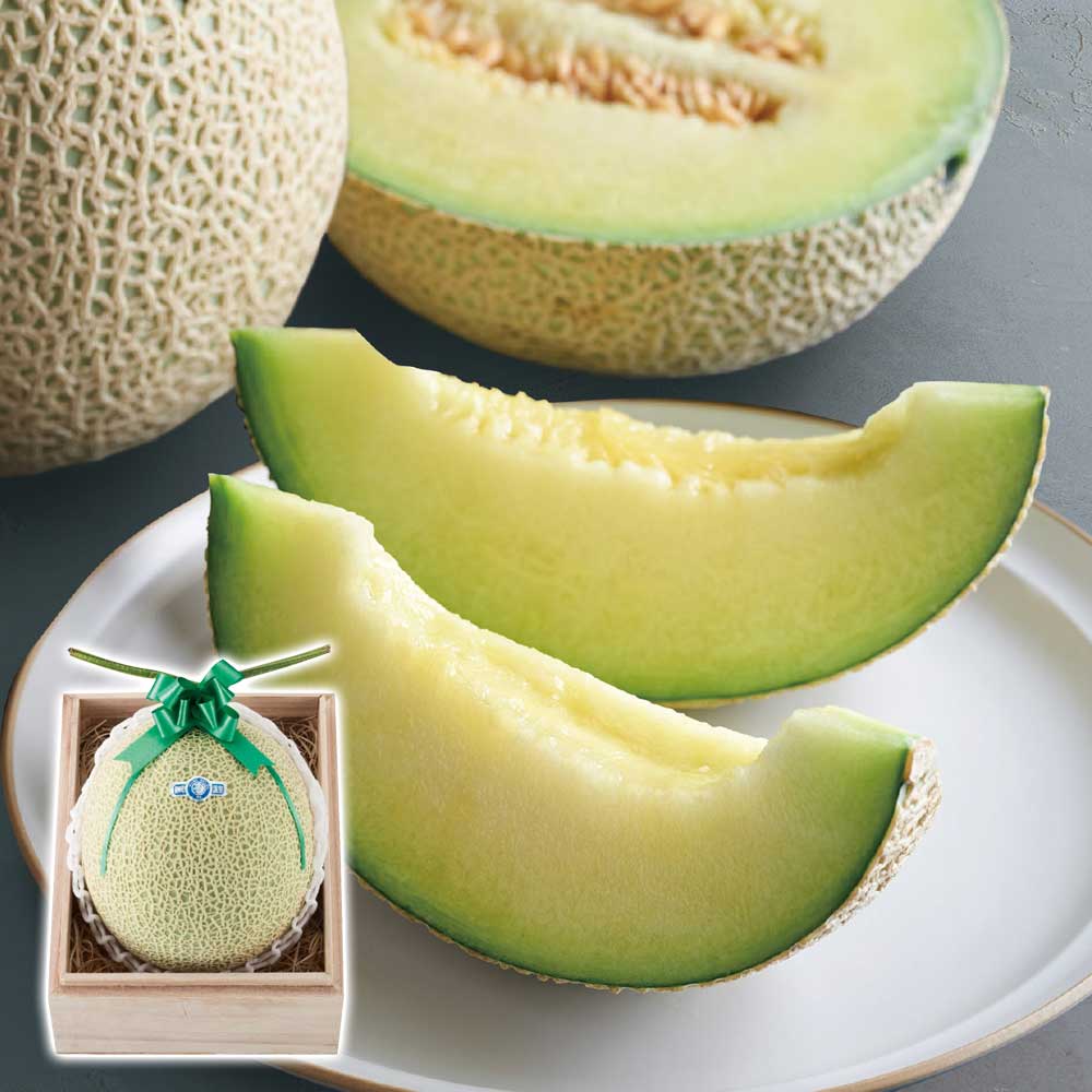 温室マスクメロン1玉(木箱入)お歳暮ギフト年末贈り物贈答一年の感謝を込めて自分へのご褒美【代引不可】【同梱不可】