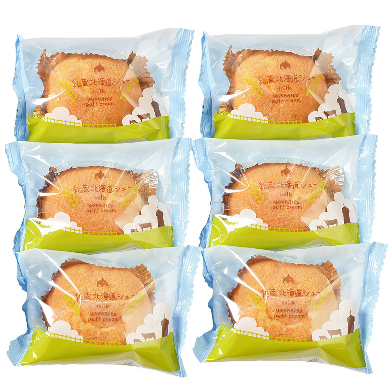 敬老祝北海道シュークリーム6個敬愛の気持ちを込めてプレゼント敬老の日メッセージカード付き掛け紙付き乳蔵440180【代引不可】【同梱不可】