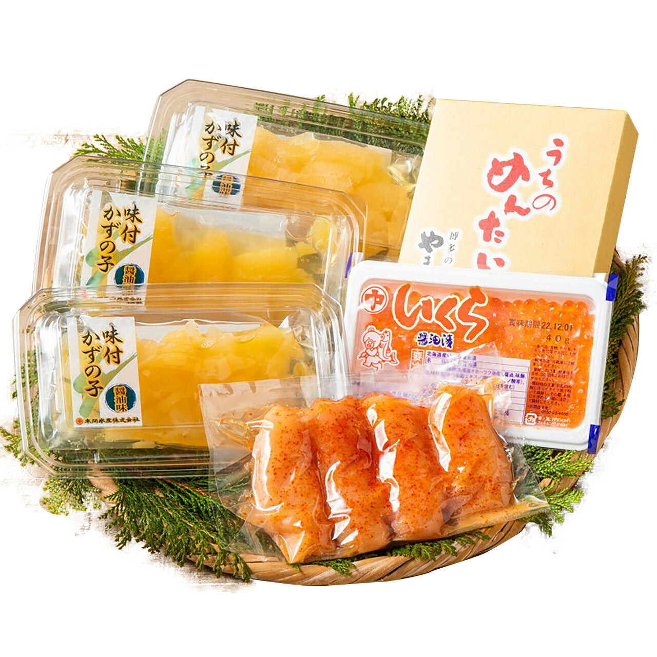 敬老祝北海道産いくらとやまや明太子・味付け数の子詰合せ敬愛の気持ちを込めてプレゼント敬老の日メッセージカード付き4928-50【代引不可】【同梱不可】