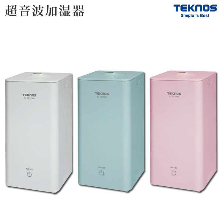 超音波加湿器1L加湿器加湿機卓上卓上加湿器タッチパネル式シンプルおしゃれ小型パーソナルTEKNOSテクノスEL-C019-P