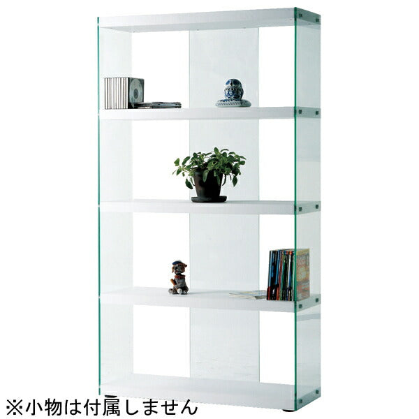 【送料無料】インテリア家具グラスシェルフHAB-624WH
