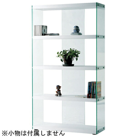 【送料無料】インテリア家具グラスシェルフHAB-624WH