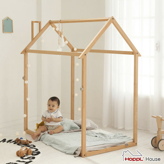 HOPPLホップルホップルハウスプレイハウス子ども部屋木製プライベート空間簡単組立インテリアかわいい入園お祝い入学お祝いプレゼントHS-FR-NA【代引不可】【同梱不可】