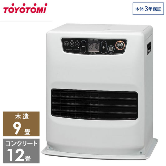 石油ファンヒータースタンダートモデルコンパクトタイプタンク5L木造9畳コンクリート12畳エコモードチャイルドロックTOYOTOMIトヨトミLC-32N-W