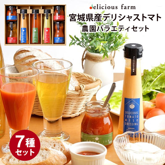 農園バラエティーセットトマトジュースドレッシングケチャップお祝いお中元プレゼントデリシャスファームNB-7【代引不可】【同梱不可】