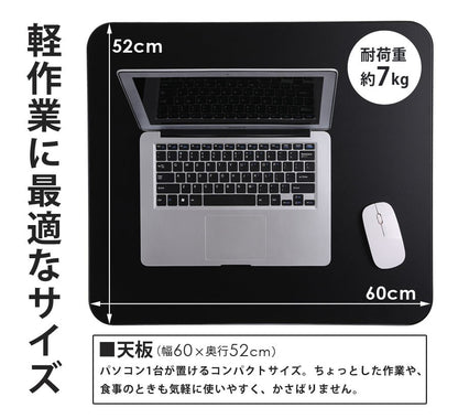 Sun Ruck 昇降式テーブル ガス圧式 幅60cm キャスター付き 無段階昇降 高さ調節 伸縮 上下昇降 おしゃれ 昇降テーブル スタンディングテーブル リフティングテーブル パソコンデスク サイドテーブル SR-GLT010-BK