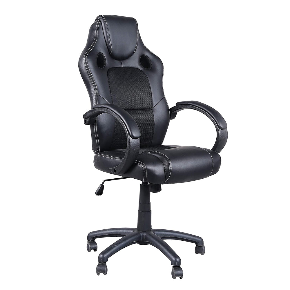 Sun Ruck ゲーミングチェア メッシュ PUレザー ロッキング 肘付き ヘッドレスト 高さ調節 オフィスチェア ゲームチェア PCチェア ハイバックチェア SR-ROC01
