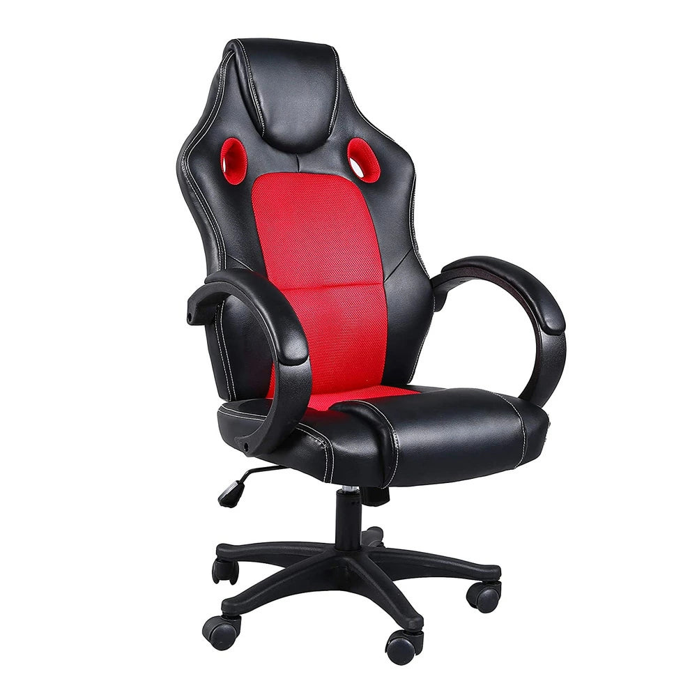 Sun Ruck ゲーミングチェア メッシュ PUレザー ロッキング 肘付き ヘッドレスト 高さ調節 オフィスチェア ゲームチェア PCチェア ハイバックチェア SR-ROC01