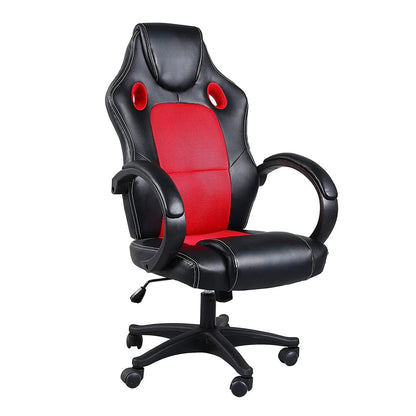 Sun Ruck ゲーミングチェア メッシュ PUレザー ロッキング 肘付き ヘッドレスト 高さ調節 オフィスチェア ゲームチェア PCチェア ハイバックチェア SR-ROC01