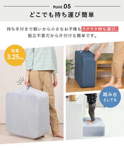 トランポリン クッション 5層構造 50×50cm 静音 20cm厚 滑り止め 洗えるカバー ダイエット エクササイズ 運動 室内 ジャンプ 大人 子供 クッショントランポリン スクエアクッション 正方形 踏み台 おしゃれ