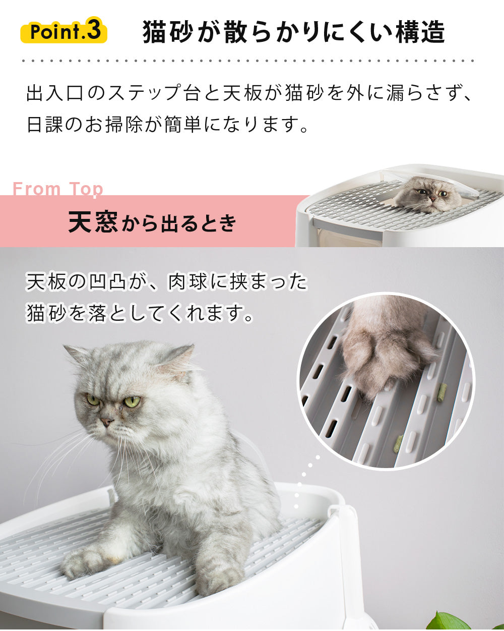 【当店限定180日延長保証】 Sun Ruck ツードア 猫トイレ 本体 フルカバー 上から 横から 2ドア 活性炭フィルター付き スコップ付き 飛び散り防止 蓋付き 扉付き SR-TCT01-GY グレー 猫用品