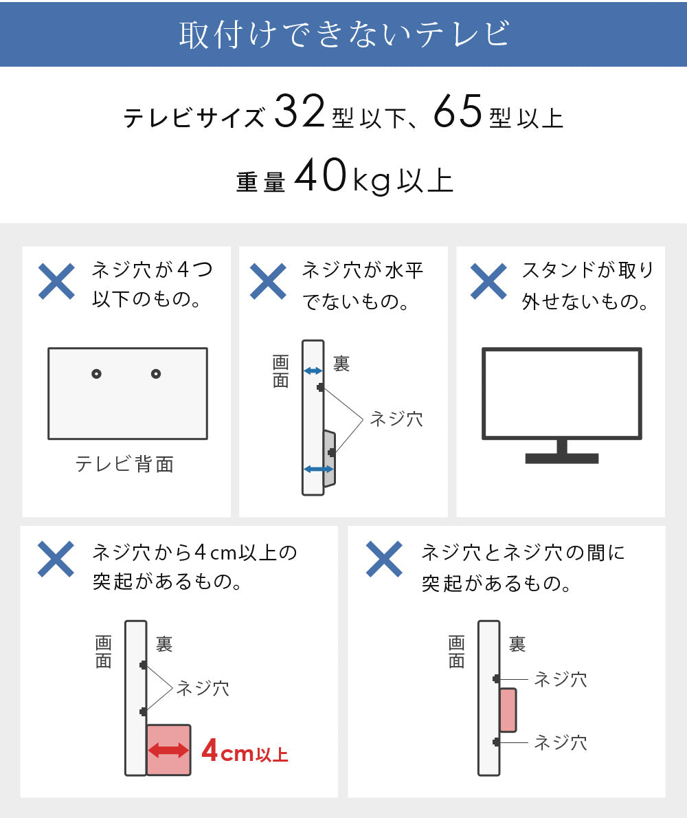 Sun Ruck テレビスタンド キャスター付き 32～65インチ対応 高さ無段階調整 液晶テレビスタンド テレビ台 大型テレビ対応 SR-TVST06C