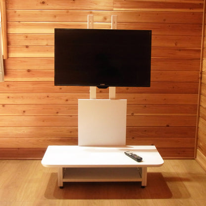 【当店限定180日延長保証】 Sun Ruck テレビスタンド ボード付き 壁寄せ TVスタンド 32～65型対応 ロータイプ 工事不要 ローボード テレビ台 SR-TVST07B