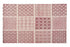 ラグマットカーペットいくつもの幾何学模様を組み合わせたバンダナ風ラグW90XD130TTR-145RD
